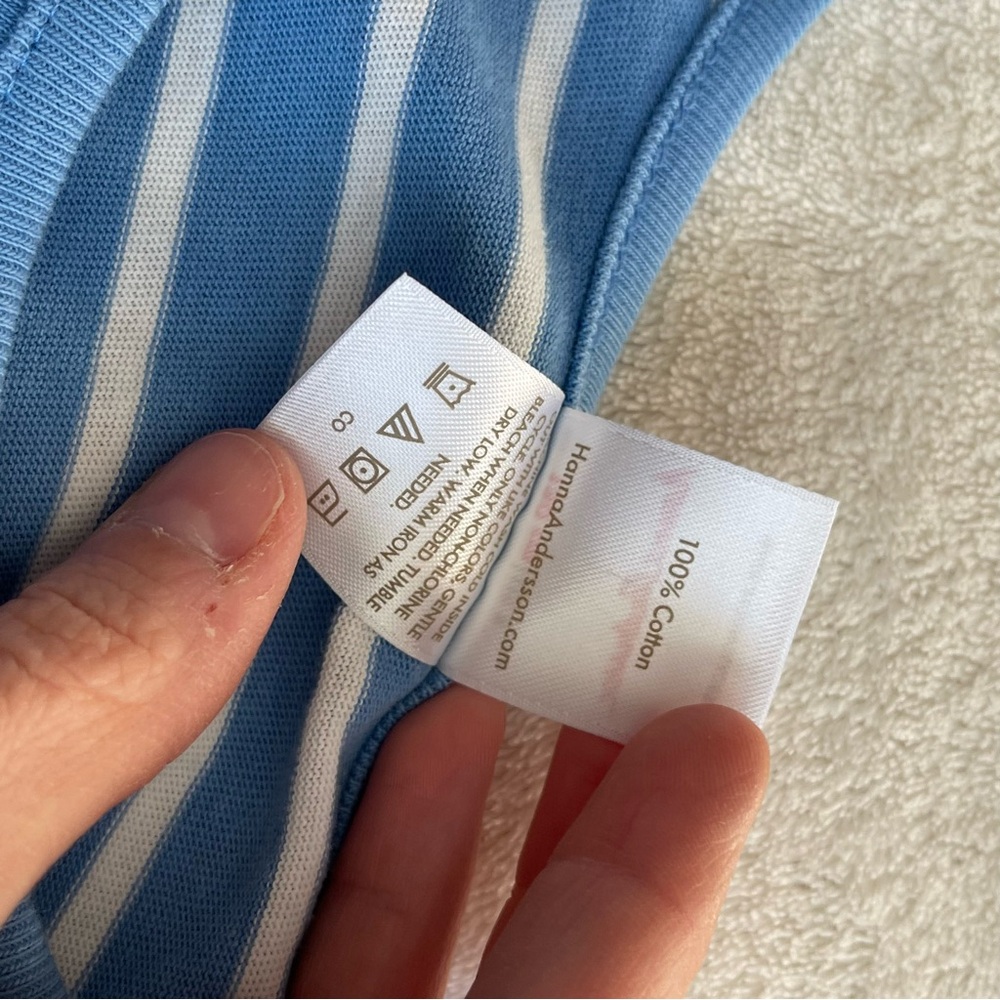 Blue Striped and Patterned Kids Dress - Picture 7 of 8